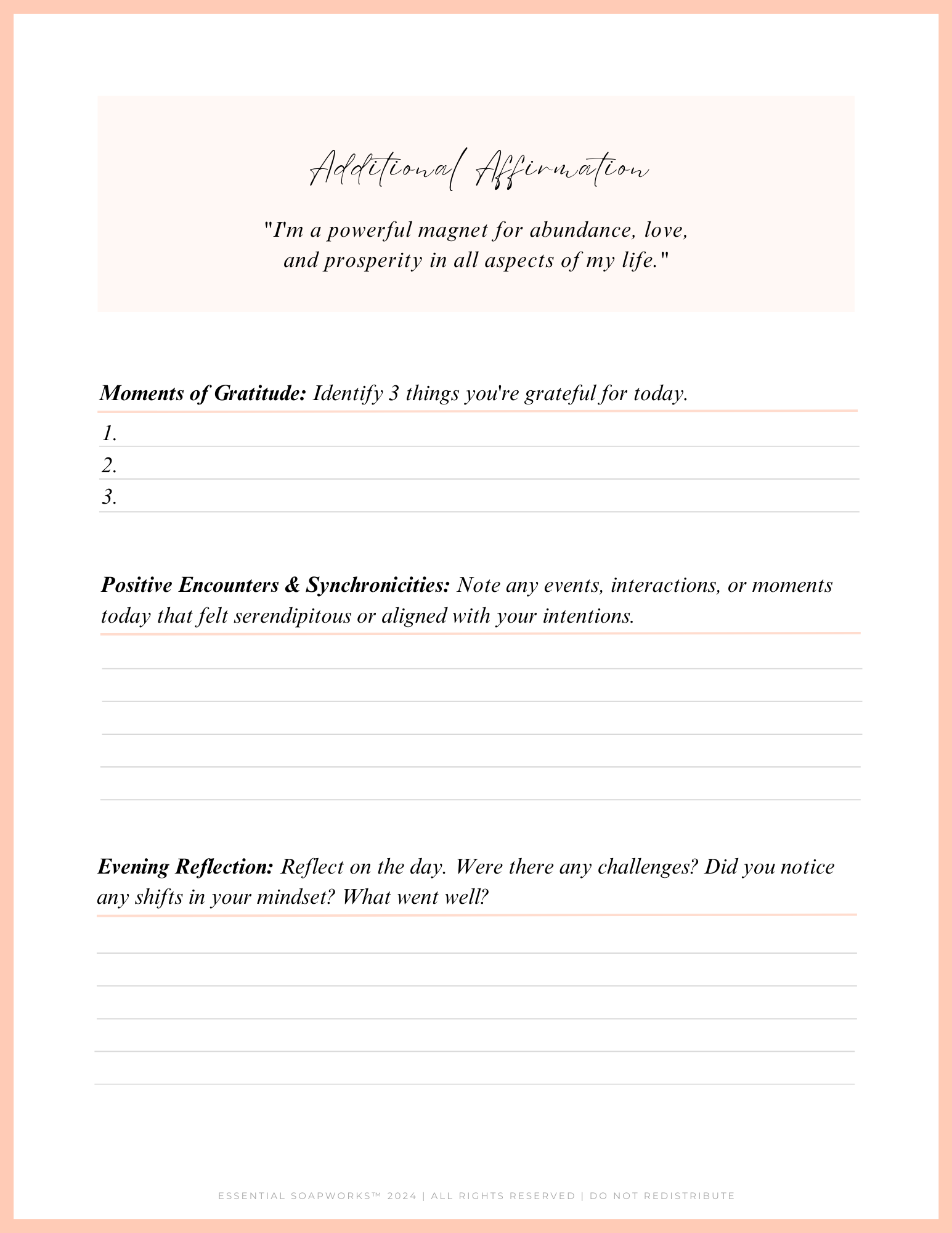 The Manifestation Manifesto Self-Care Journal