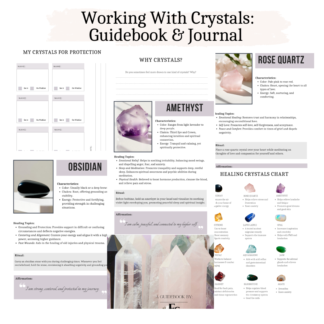 Working With Crystals: Guidebook & Journal