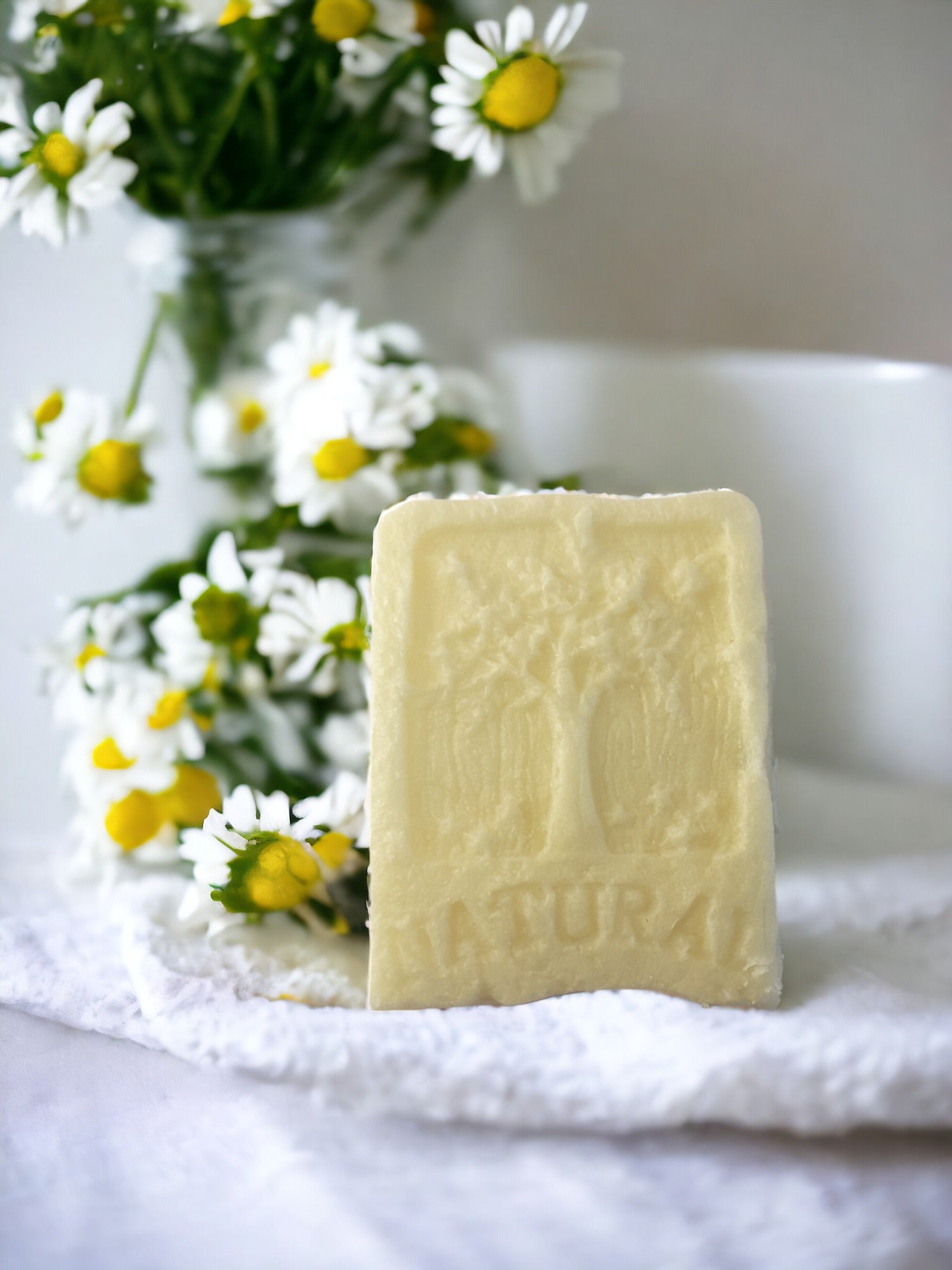 black chamomile shampoo bar