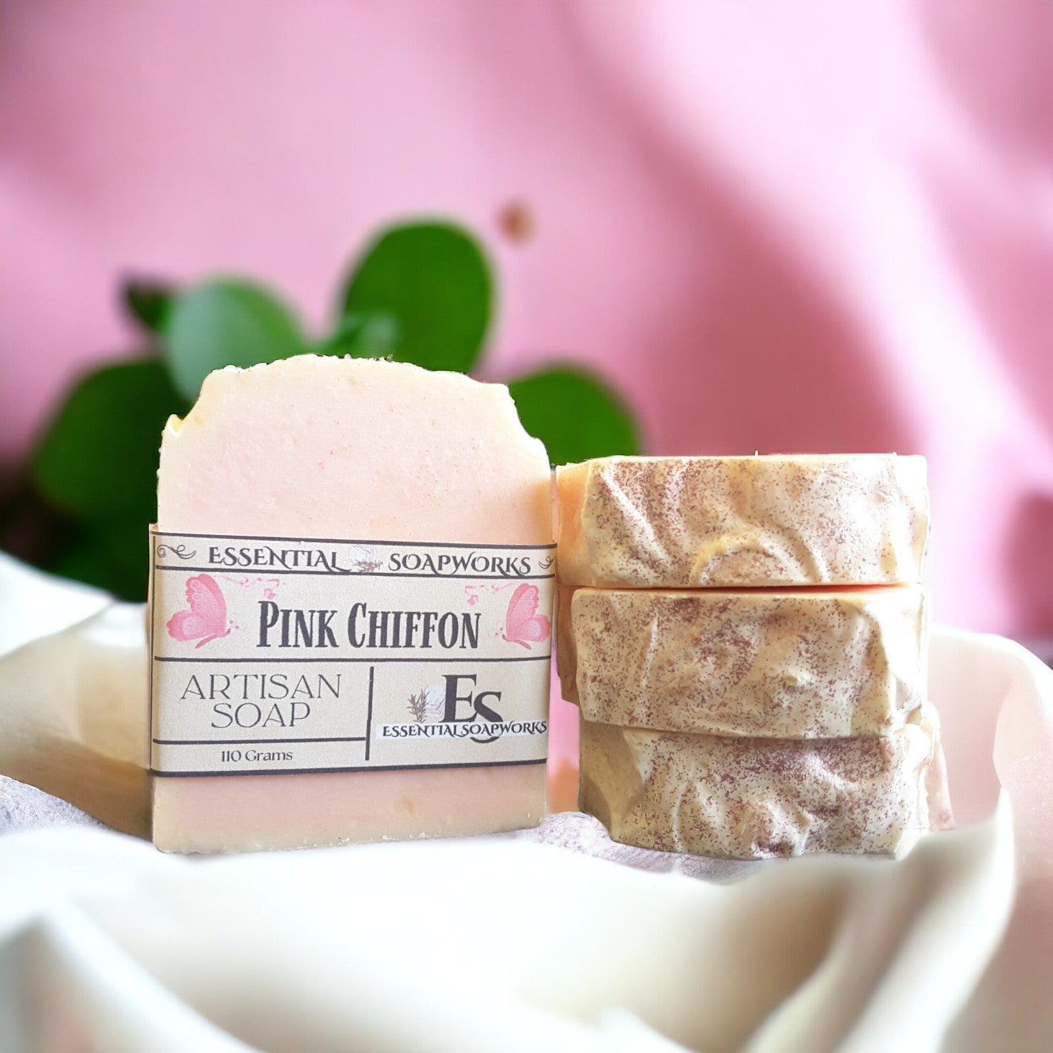 Pink Chiffon Handcrafted Artisan Soap