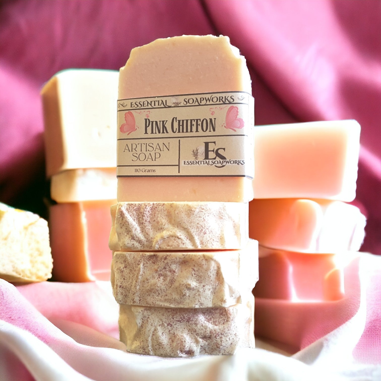 Pink Chiffon Handcrafted Artisan Soap