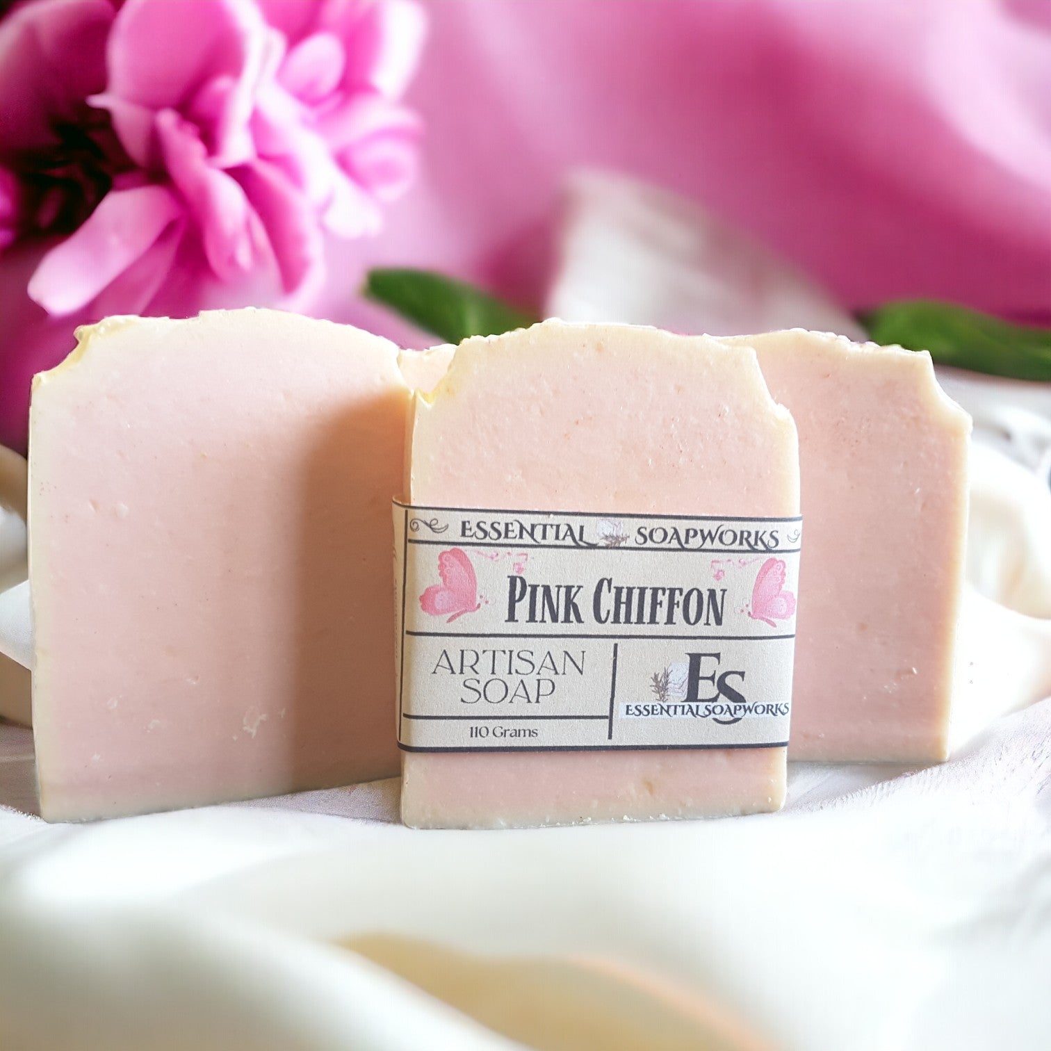 Pink Chiffon Handcrafted Artisan Soap