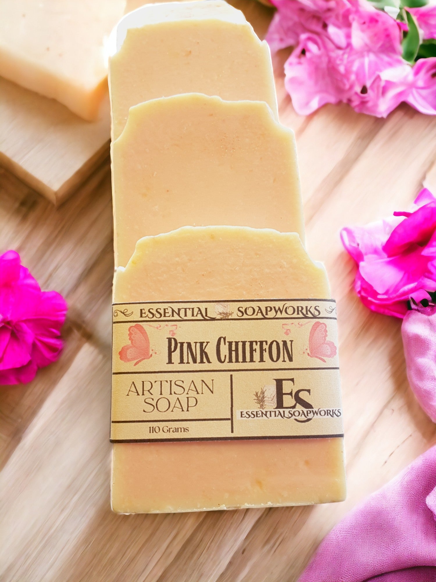 Pink Chiffon Handcrafted Artisan Soap