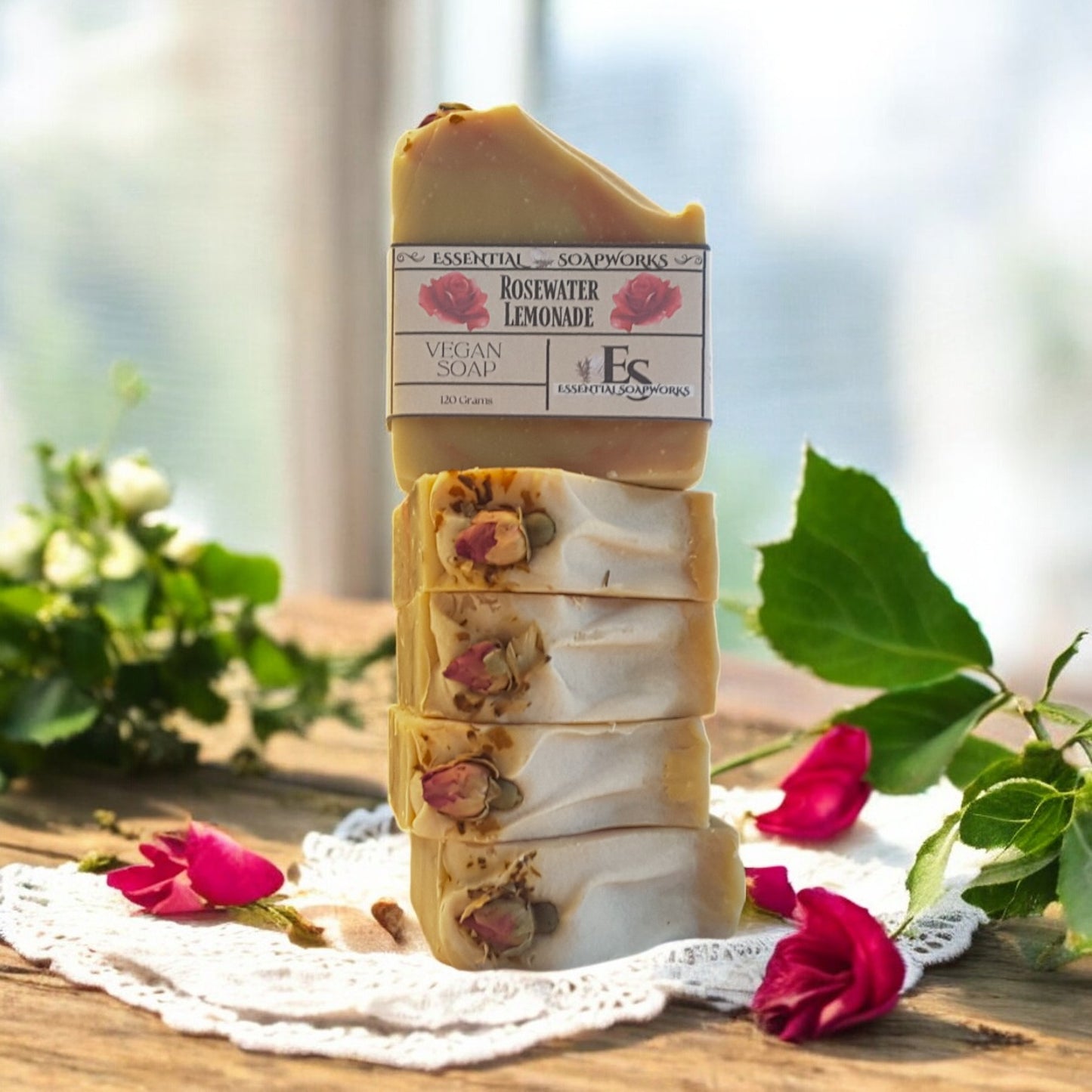 Rosewater Lemonade Vegan Soap