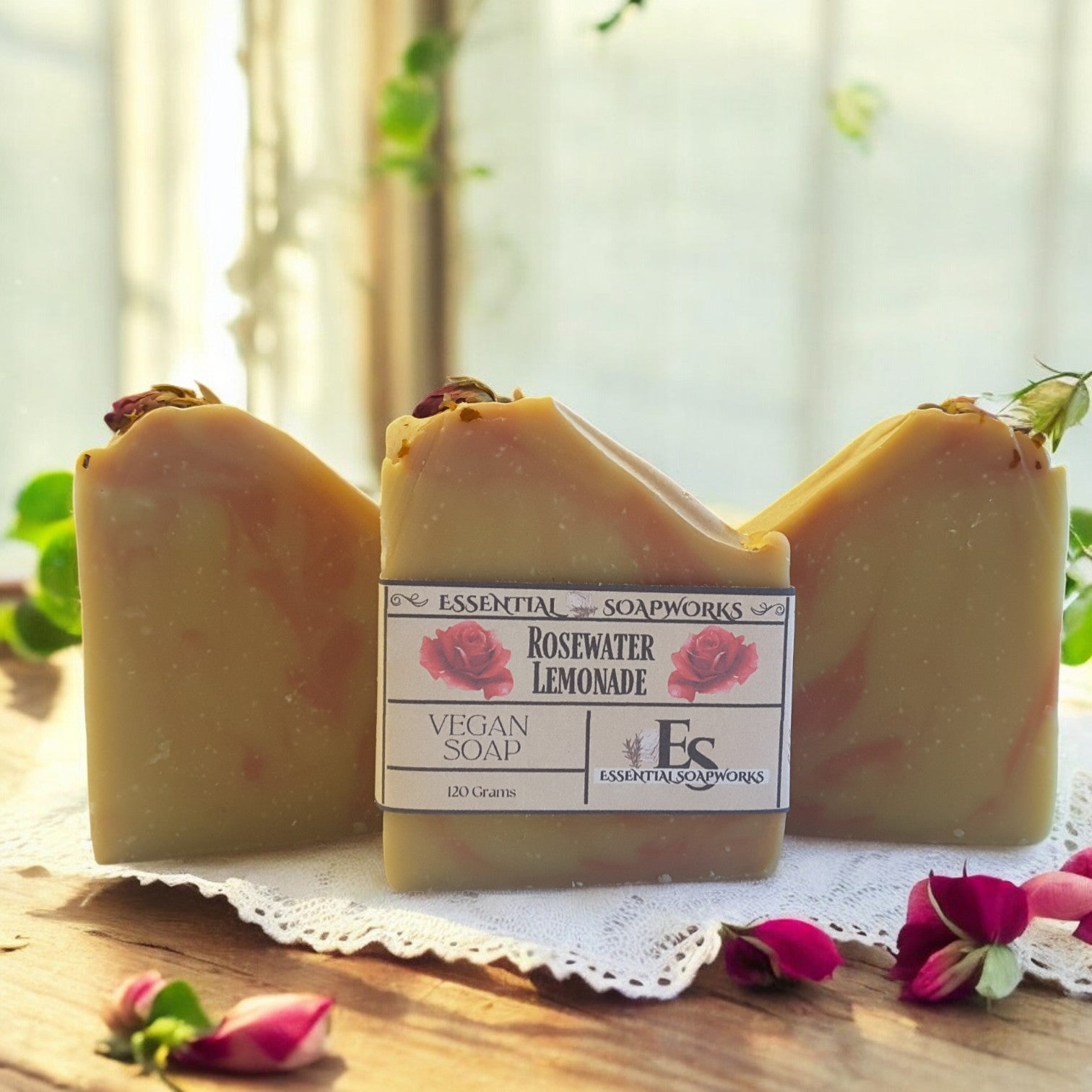 Rosewater Lemonade Vegan Soap