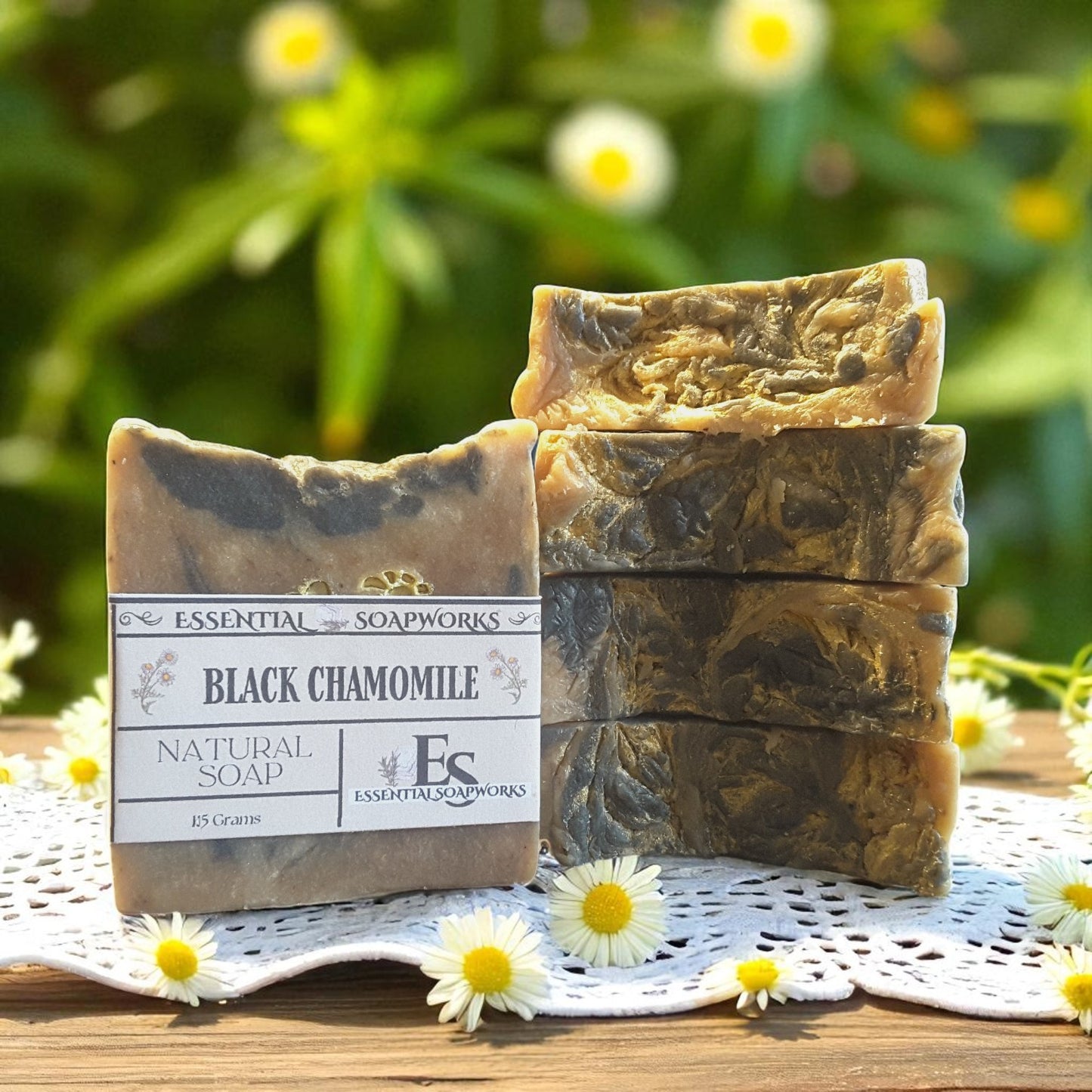 black chamomile natural soap for women