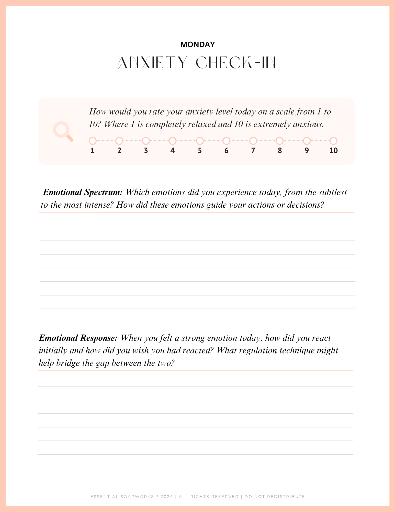 Peace Of Mind Stress & Anxiety Release Journal