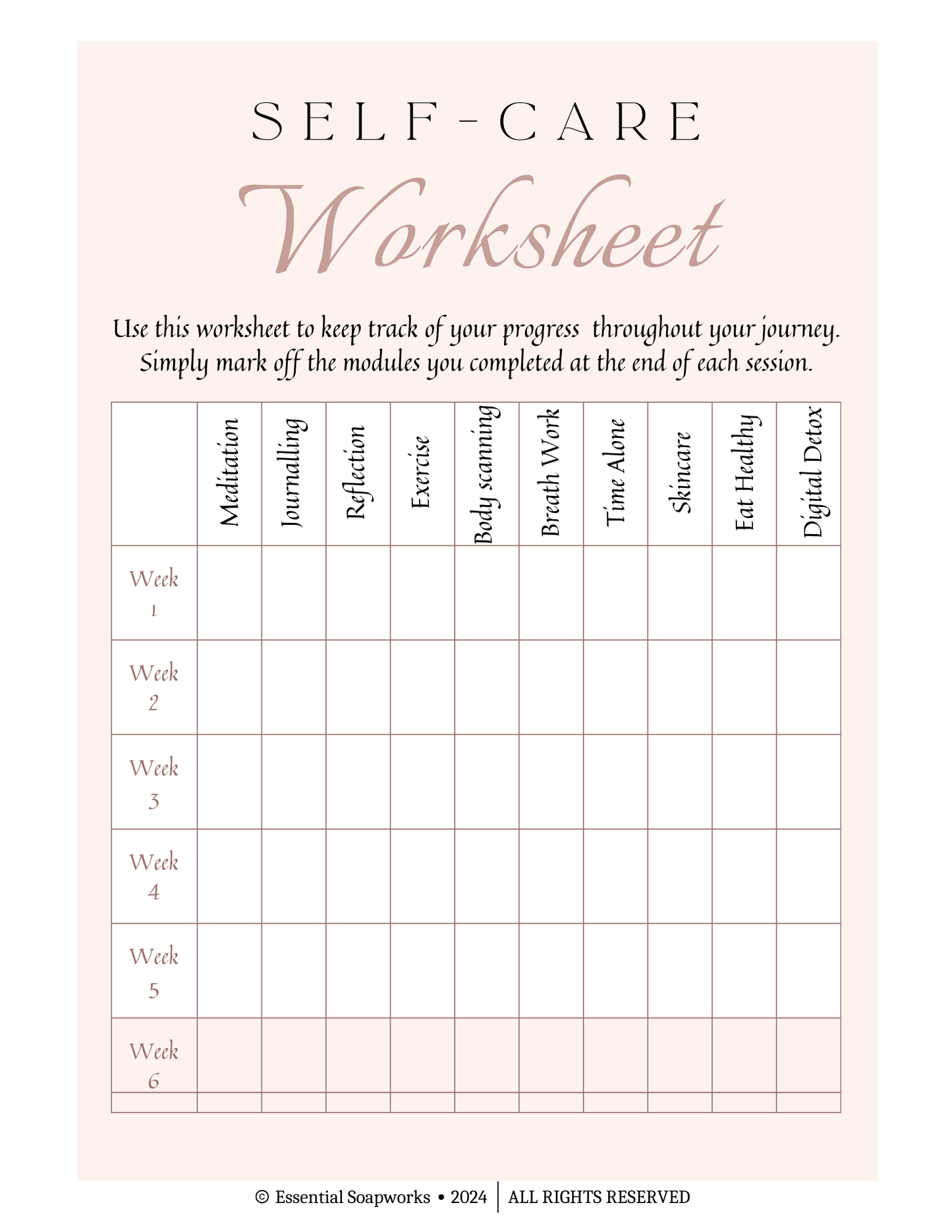 Holistic Self-Care Journal & Guide