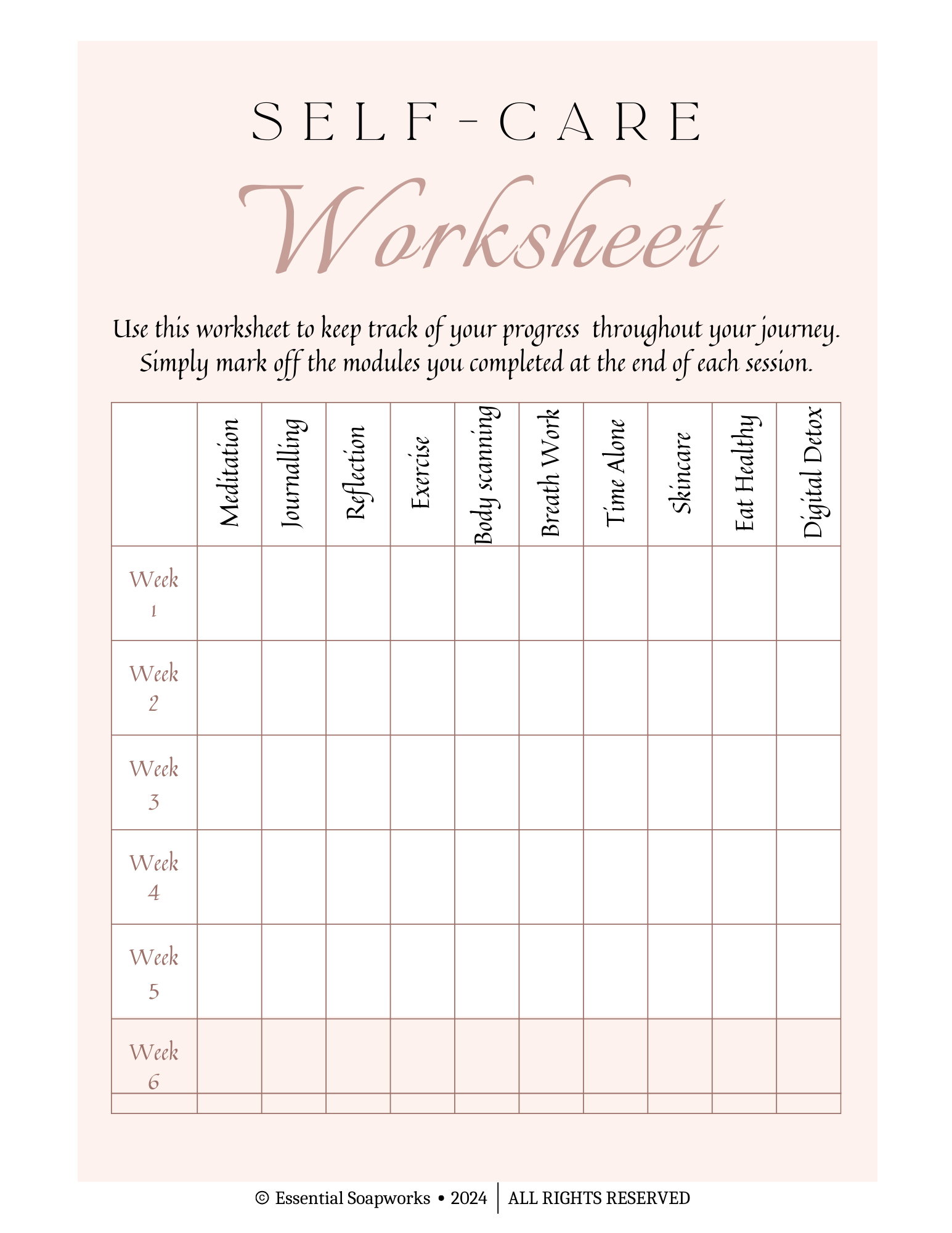 Holistic Self-Care Journal & Guide