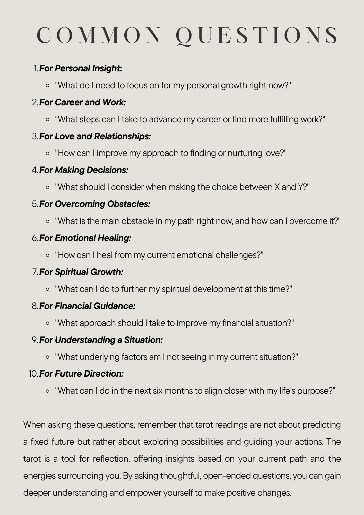 Tarot For Beginners Digital Download