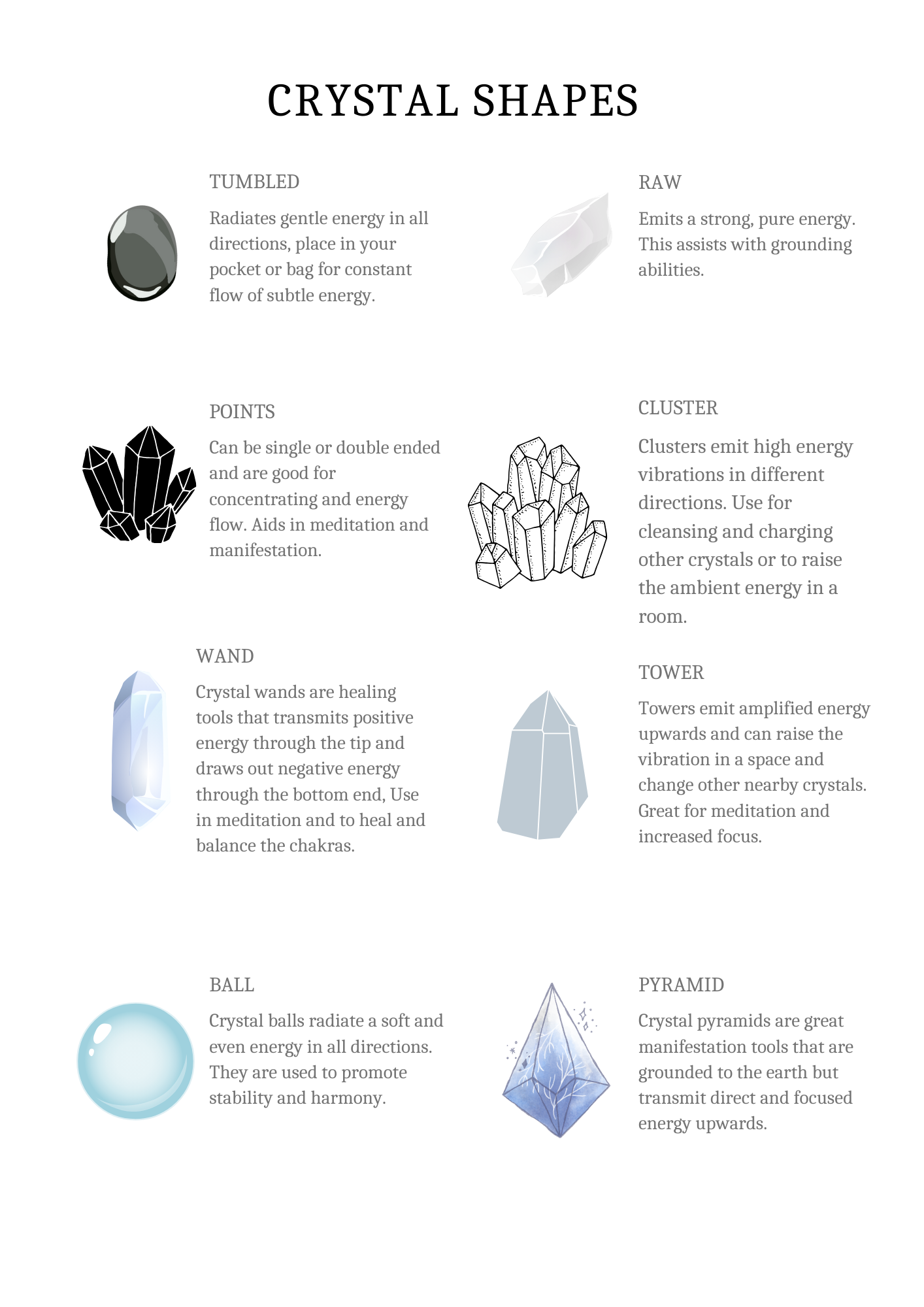 Working With Crystals: Guidebook & Journal