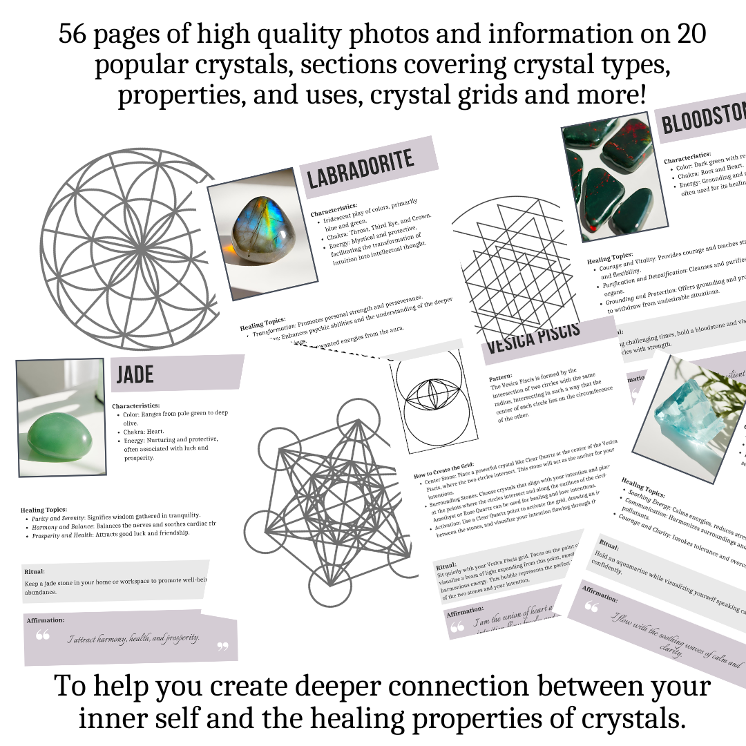 Working With Crystals: Guidebook & Journal