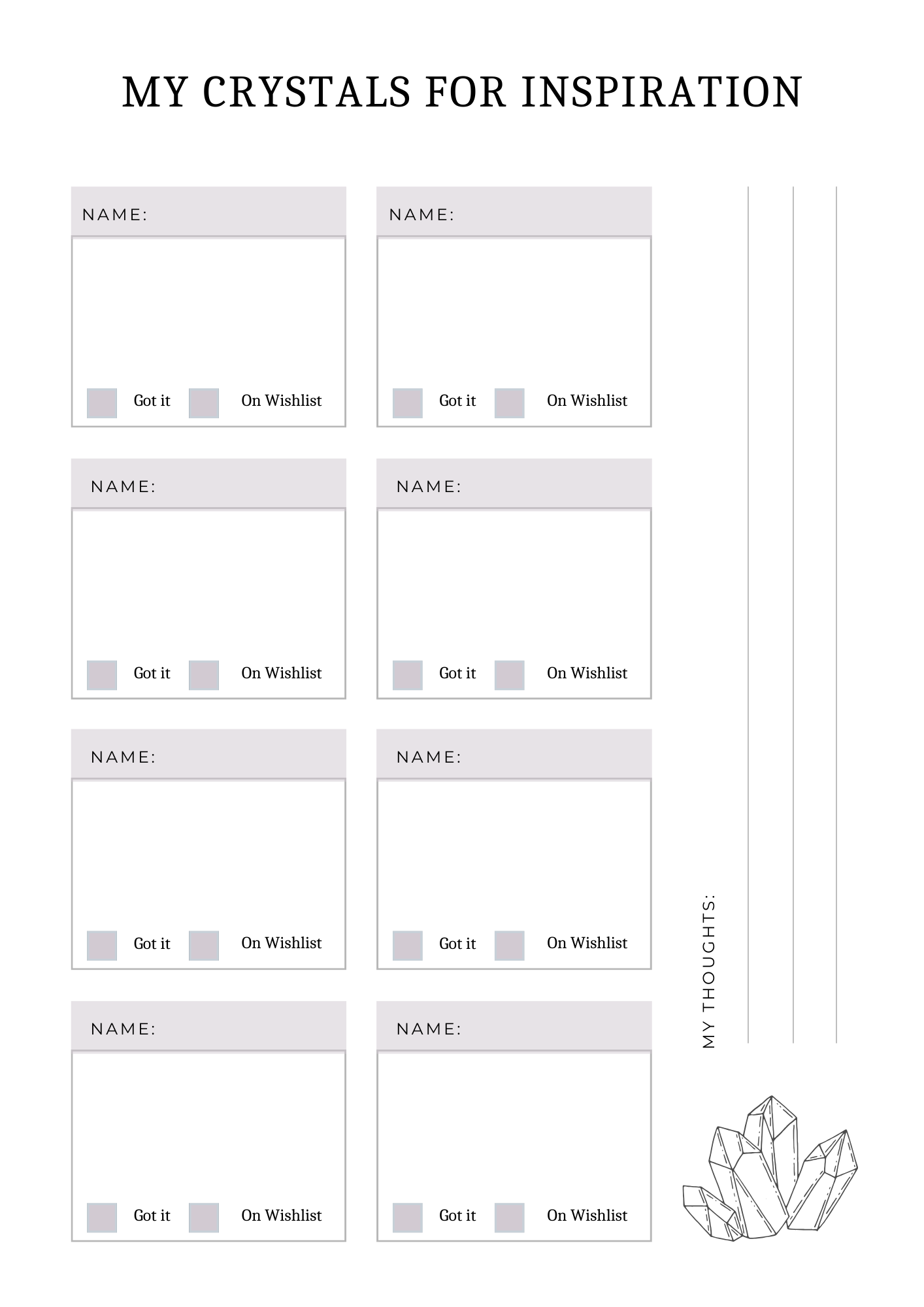 Working With Crystals: Guidebook & Journal