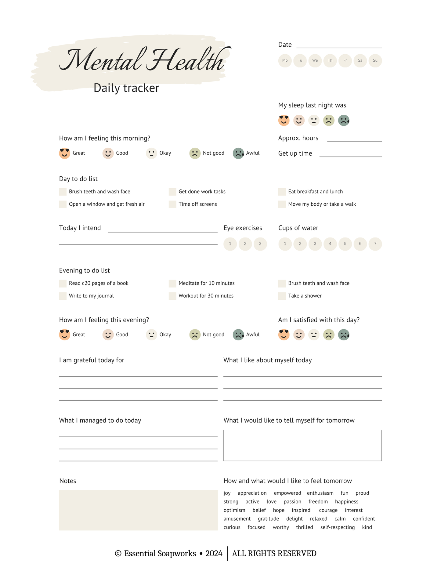 Holistic Self-Care Journal & Guide