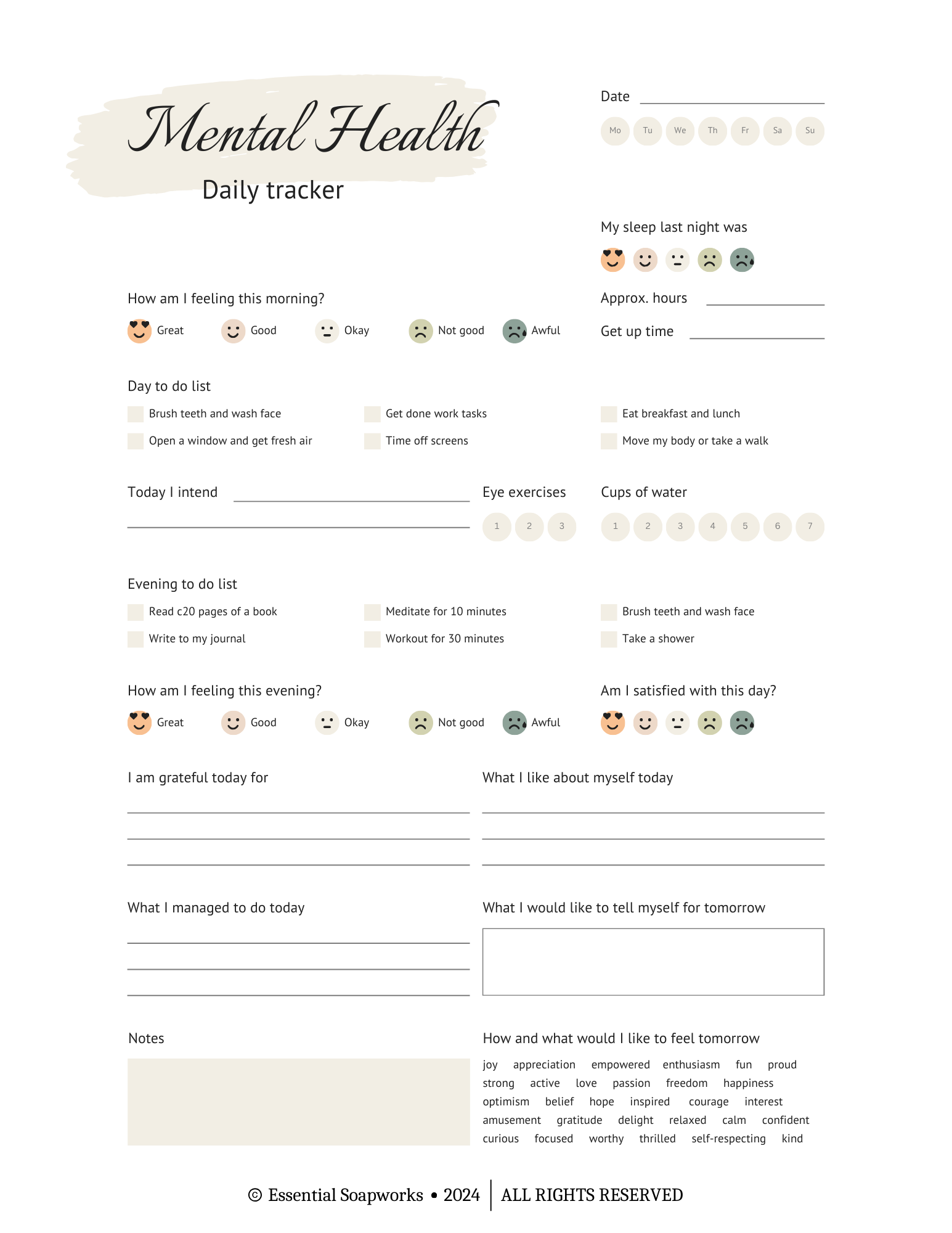 Holistic Self-Care Journal & Guide