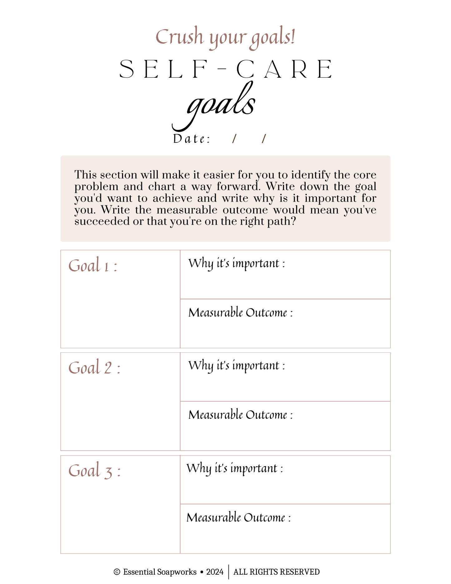 Holistic Self-Care Journal & Guide