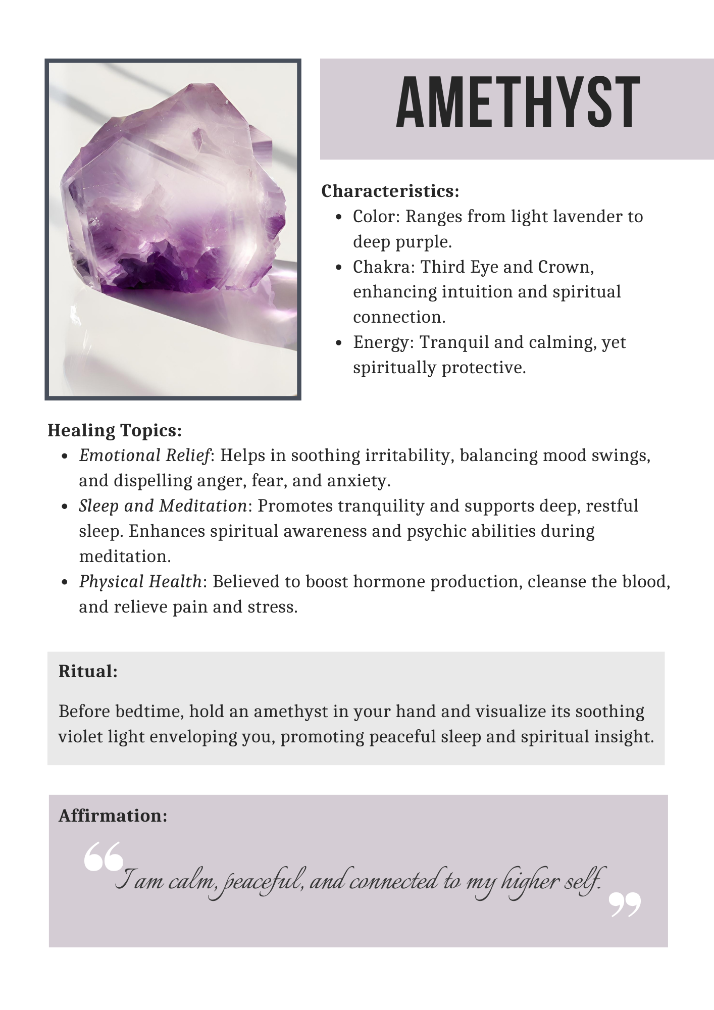 Working With Crystals: Guidebook & Journal