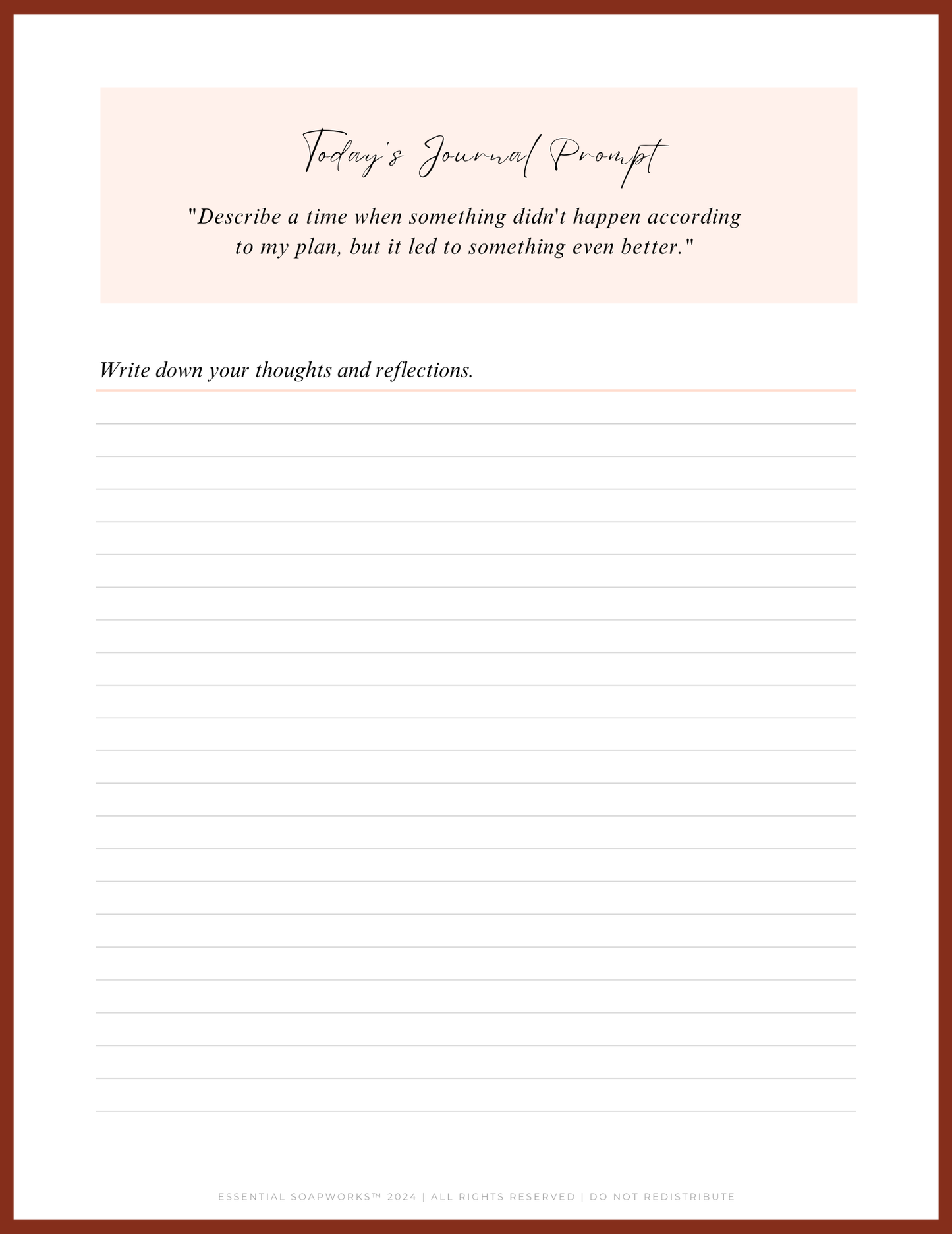 28-Day Affirmation Empowerment Self-Care Journal