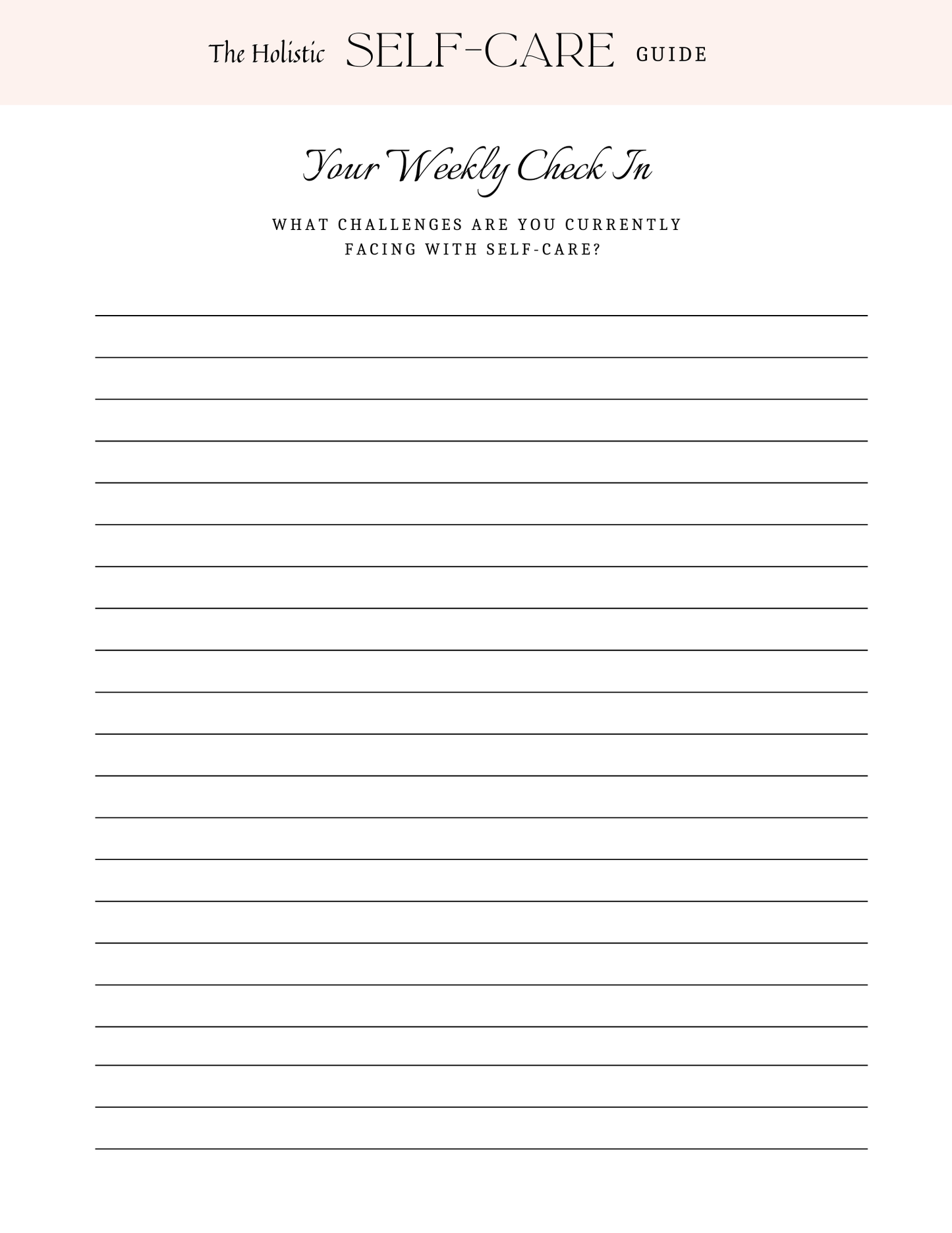 Holistic Self-Care Journal & Guide