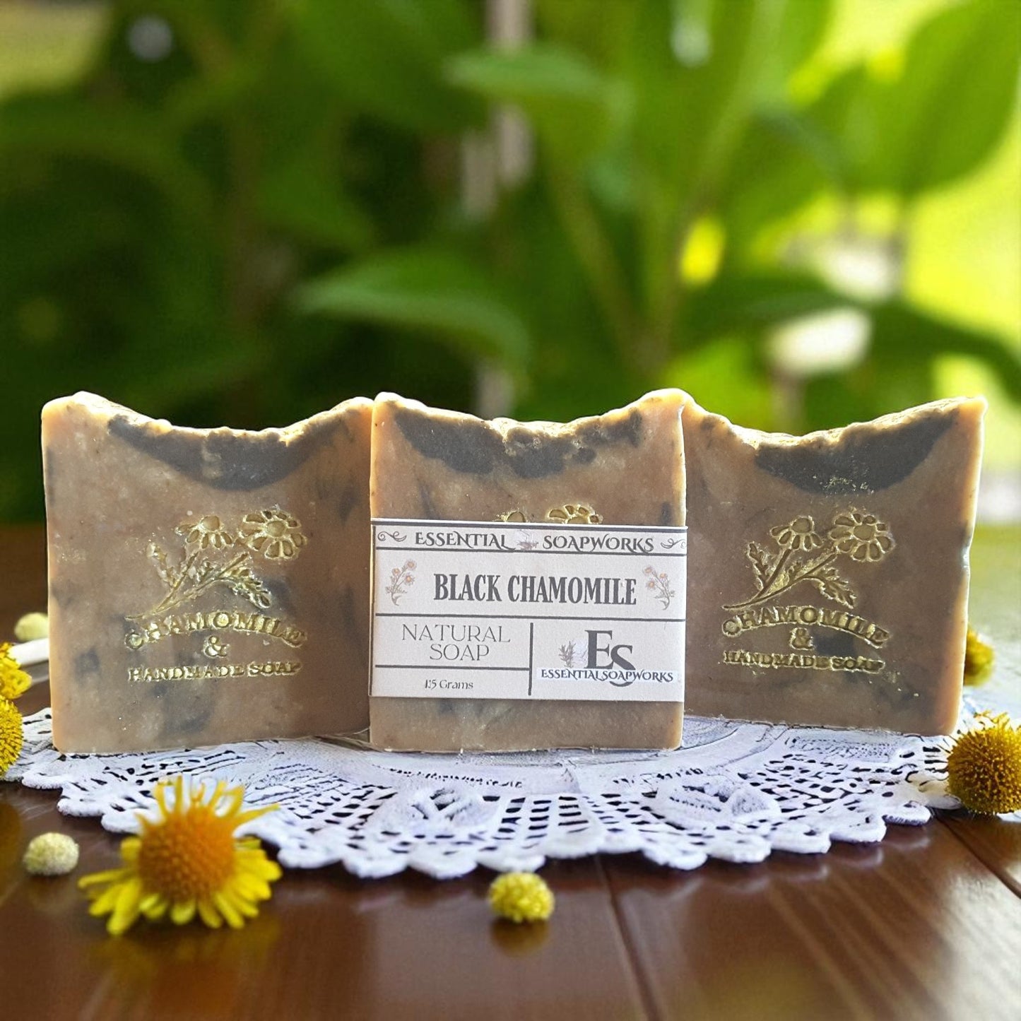 black chamomile natural soap for women