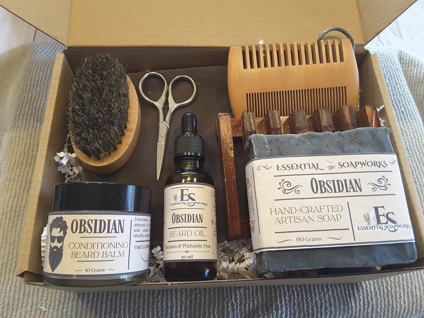 Obsidian Deluxe Beard Grooming Gift Set