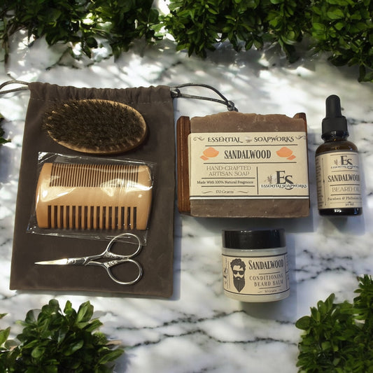 Deluxe Sandalwood Beard Grooming Gift Set