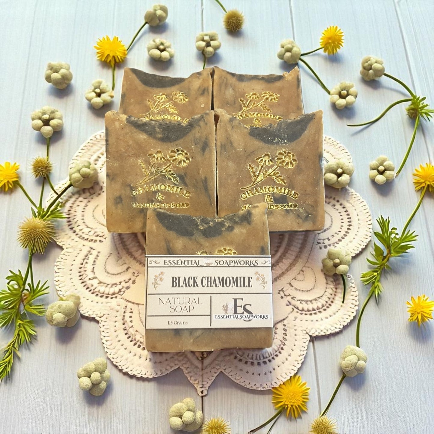 black chamomile natural soap for women