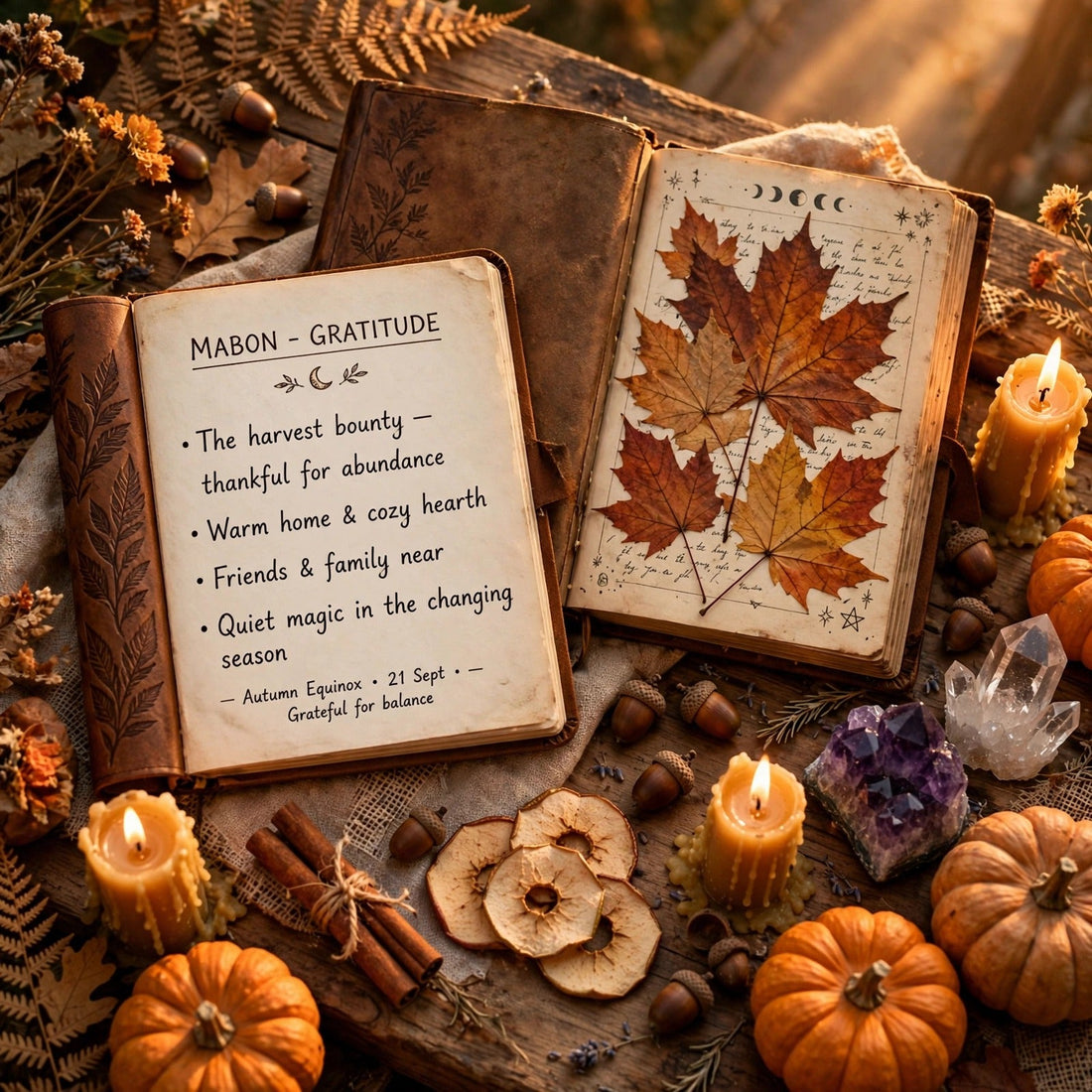 Mabon Journal Prompts & Affirmations: Reflect on Gratitude, Balance and the Autumn Season