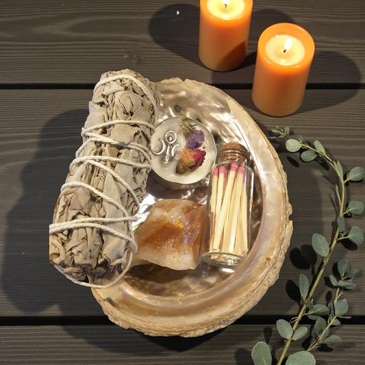 White Sage & Abalone Smoke Cleansing Kit