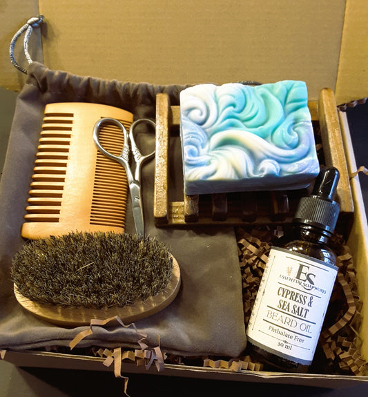 Cypress & Sea Salt Deluxe Beard Grooming Kit