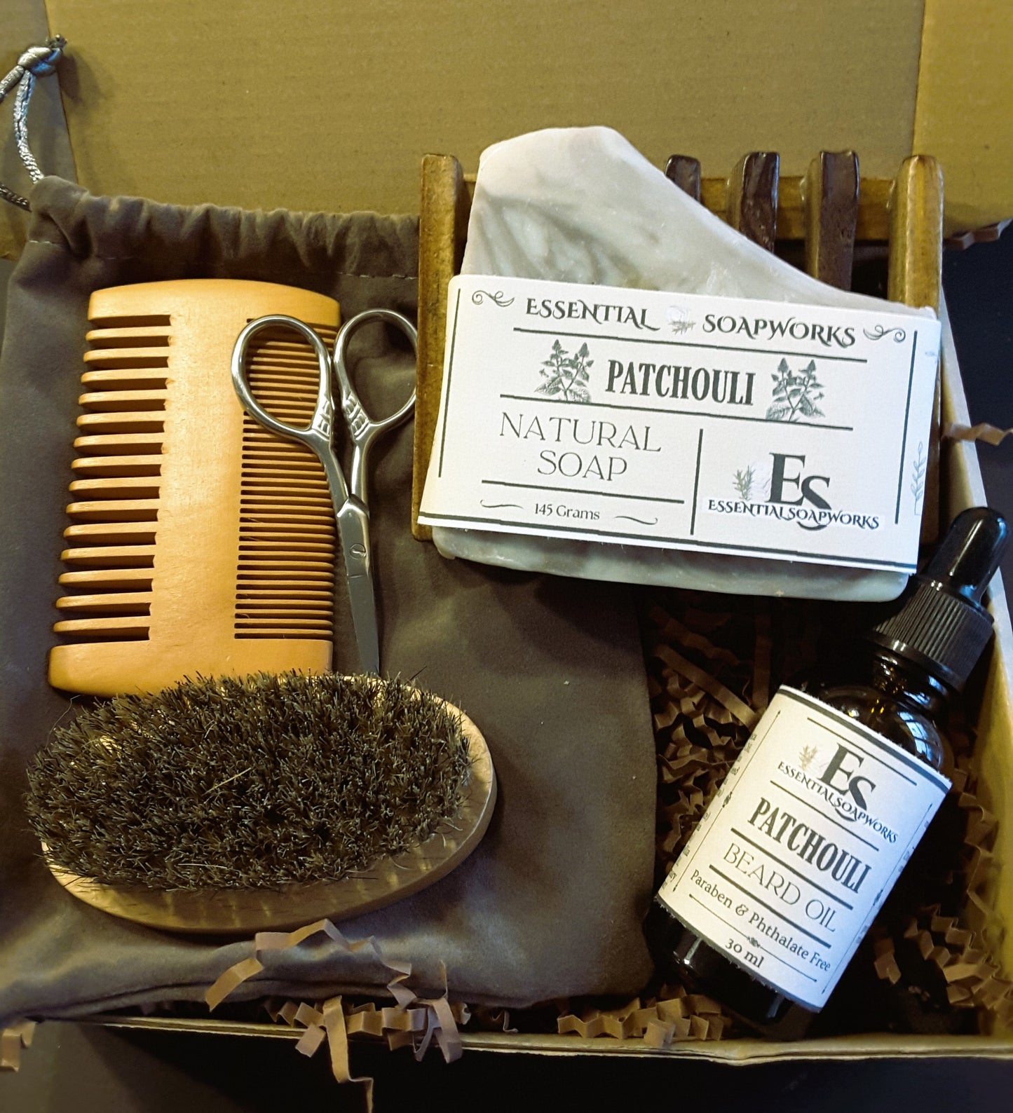 Patchouli Deluxe Beard Grooming Kit