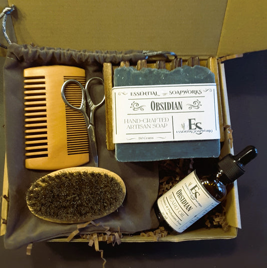 Obsidian Deluxe Beard Grooming Kit