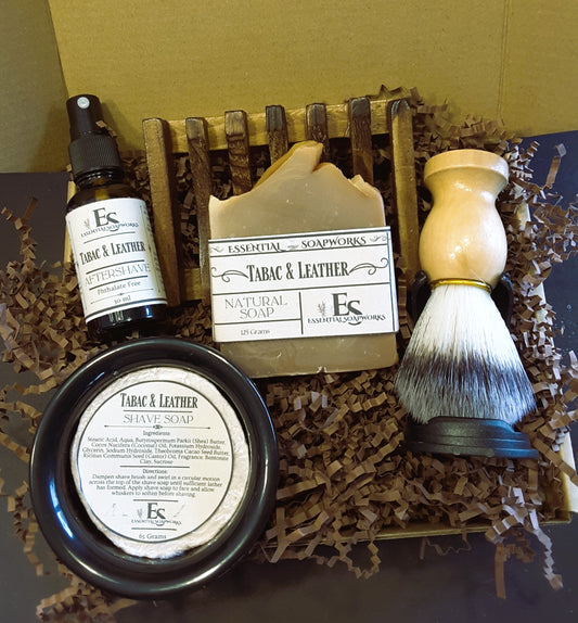 Tabac & Leather Luxury Wet Shave Set