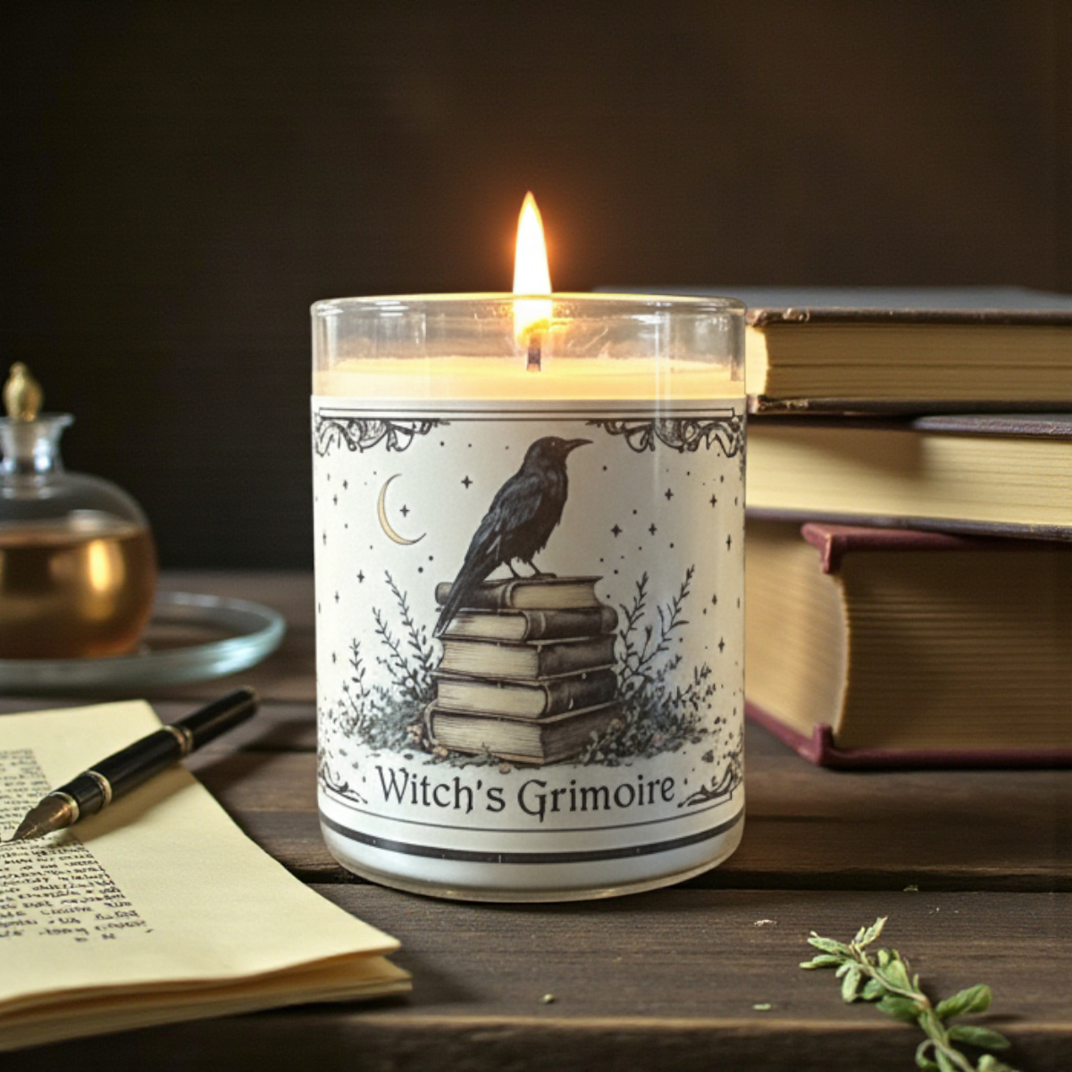 Witch's Grimoire Candle