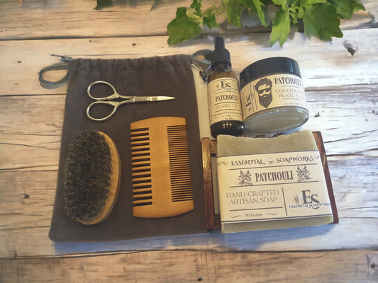 Patchouli Deluxe Beard Grooming Gift Set