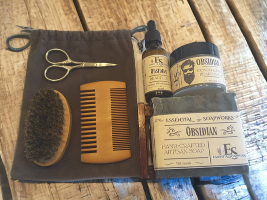 Obsidian Deluxe Beard Grooming Gift Set